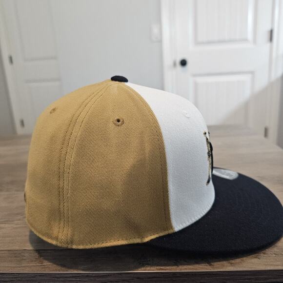 New Orleans Saints Fitted Hat Cap NFL Two Tone Trumpet White Gold One Size  B - Picture 6 of 9